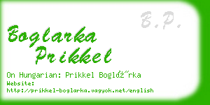 boglarka prikkel business card